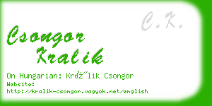 csongor kralik business card